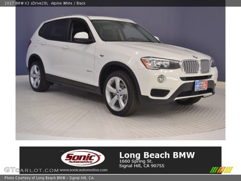 Alpine White / Black 2017 BMW X3 sDrive28i