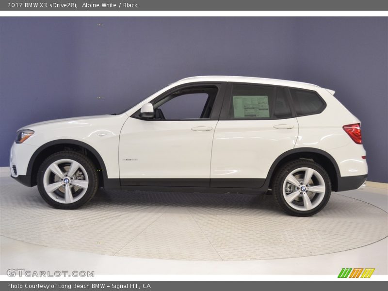 Alpine White / Black 2017 BMW X3 sDrive28i