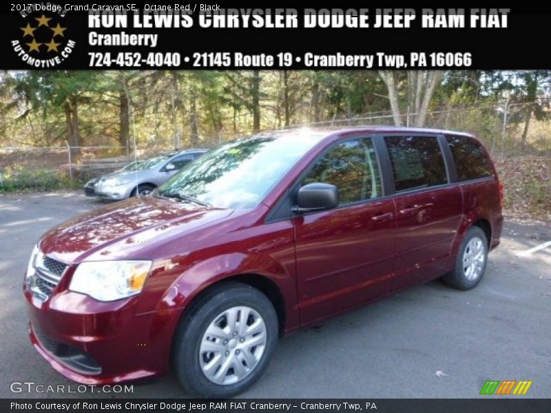 Octane Red / Black 2017 Dodge Grand Caravan SE