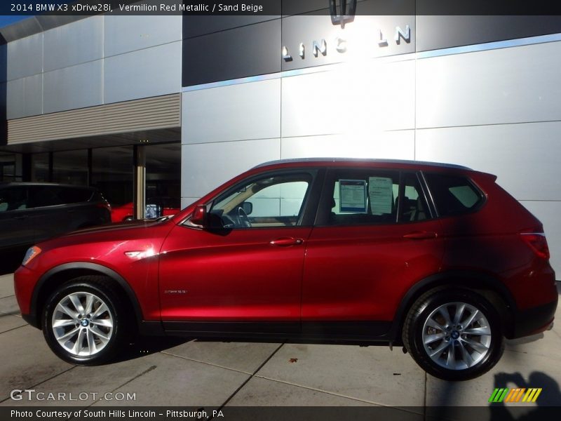 Vermilion Red Metallic / Sand Beige 2014 BMW X3 xDrive28i