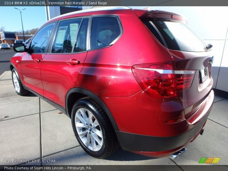 Vermilion Red Metallic / Sand Beige 2014 BMW X3 xDrive28i