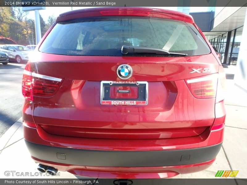 Vermilion Red Metallic / Sand Beige 2014 BMW X3 xDrive28i