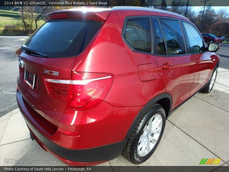 Vermilion Red Metallic / Sand Beige 2014 BMW X3 xDrive28i
