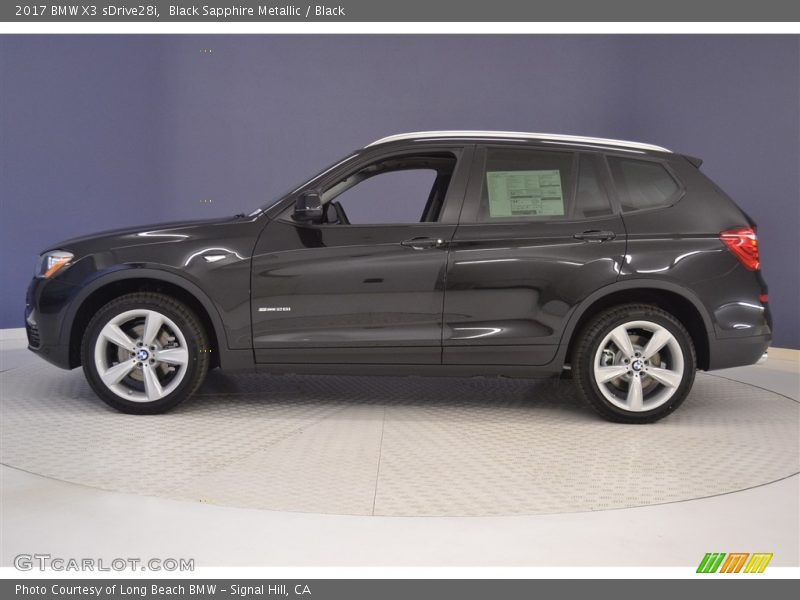 Black Sapphire Metallic / Black 2017 BMW X3 sDrive28i