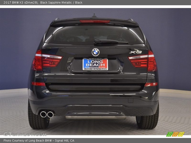 Black Sapphire Metallic / Black 2017 BMW X3 sDrive28i