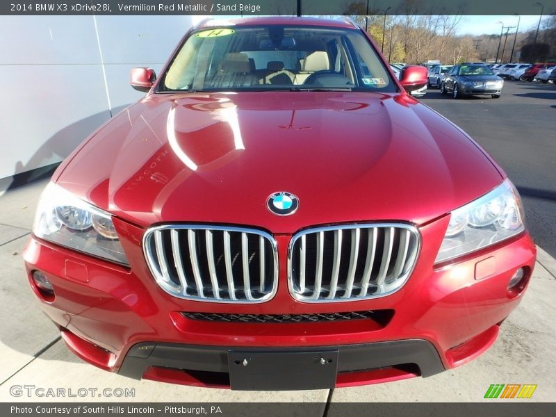 Vermilion Red Metallic / Sand Beige 2014 BMW X3 xDrive28i