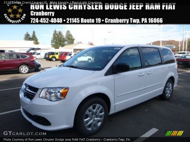 White Knuckle / Black/Light Graystone 2017 Dodge Grand Caravan SE