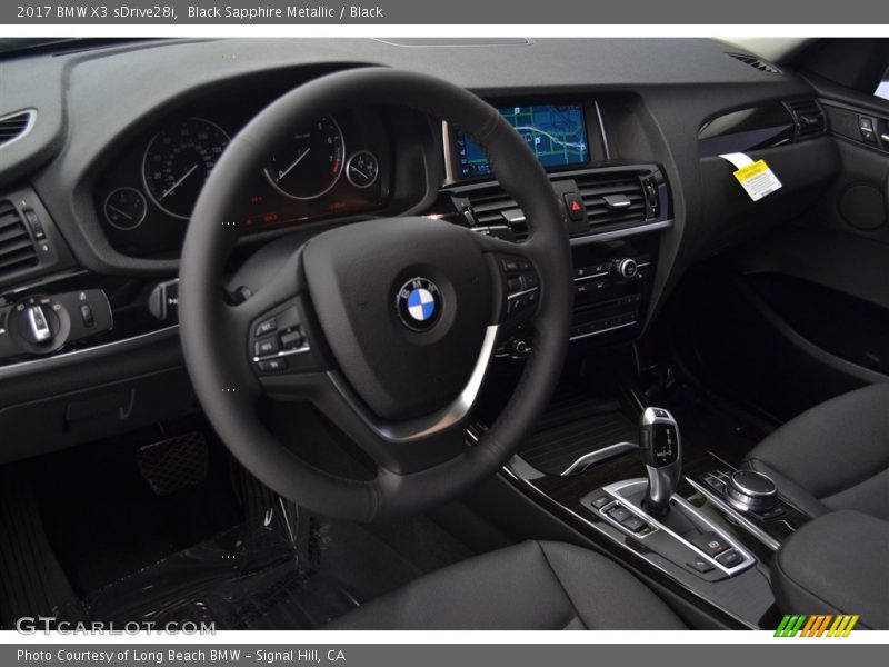 Black Sapphire Metallic / Black 2017 BMW X3 sDrive28i