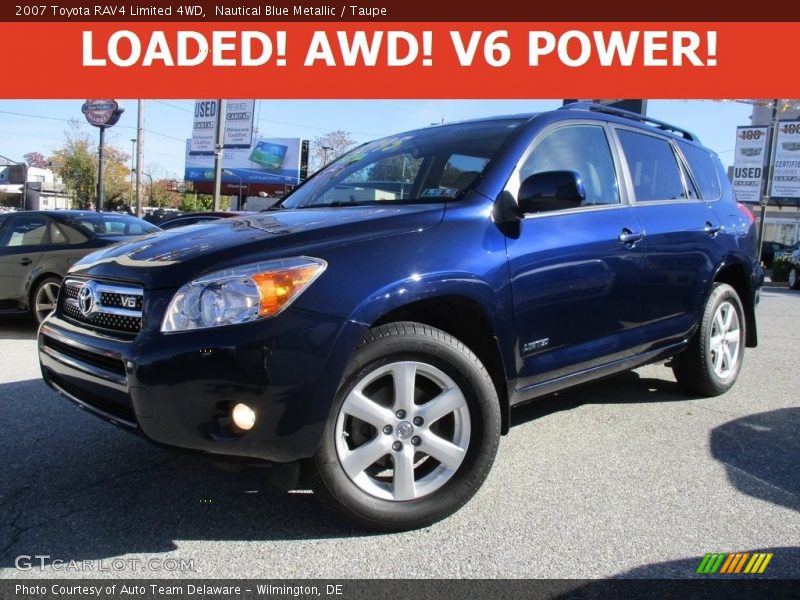 Nautical Blue Metallic / Taupe 2007 Toyota RAV4 Limited 4WD