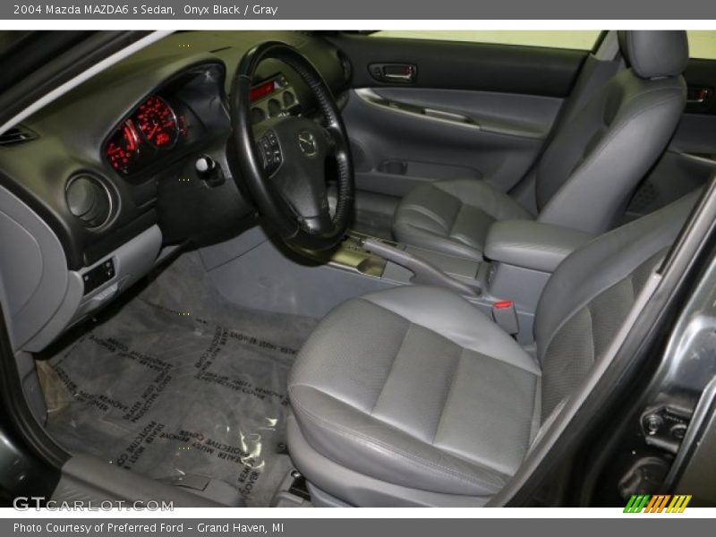 Onyx Black / Gray 2004 Mazda MAZDA6 s Sedan