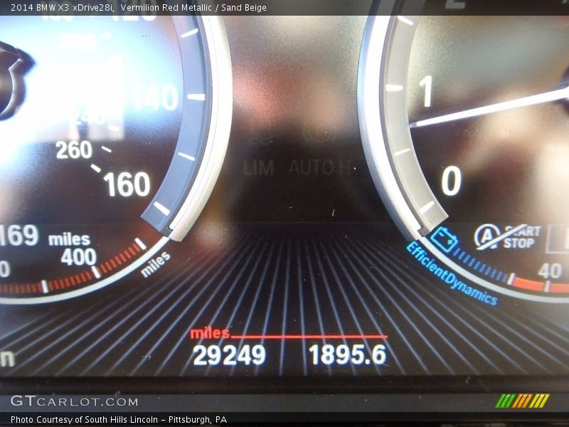Vermilion Red Metallic / Sand Beige 2014 BMW X3 xDrive28i