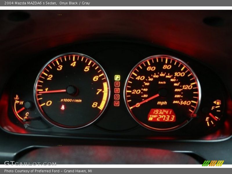 Onyx Black / Gray 2004 Mazda MAZDA6 s Sedan