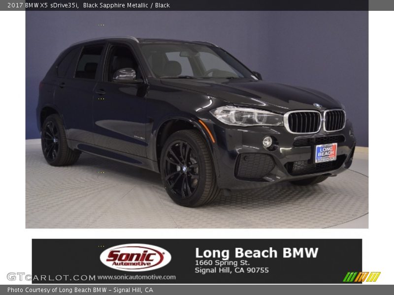 Black Sapphire Metallic / Black 2017 BMW X5 sDrive35i