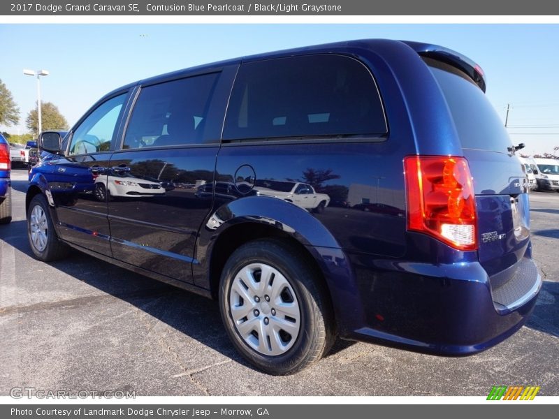 Contusion Blue Pearlcoat / Black/Light Graystone 2017 Dodge Grand Caravan SE