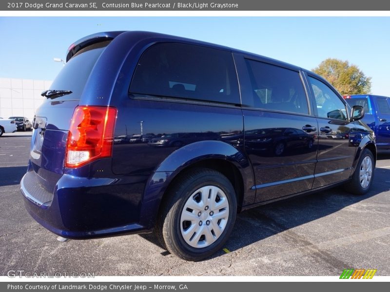 Contusion Blue Pearlcoat / Black/Light Graystone 2017 Dodge Grand Caravan SE