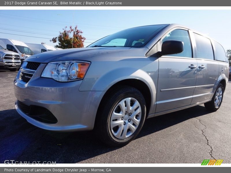 Billet Metallic / Black/Light Graystone 2017 Dodge Grand Caravan SE