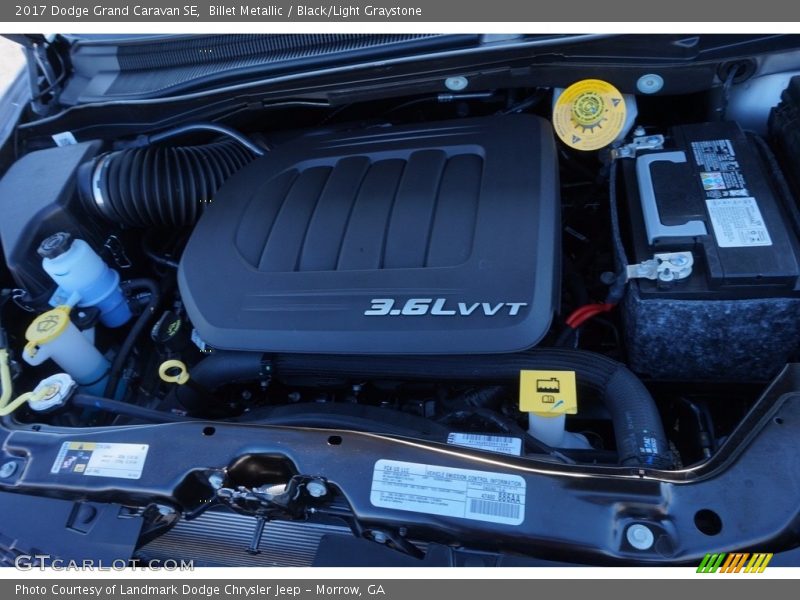 Billet Metallic / Black/Light Graystone 2017 Dodge Grand Caravan SE