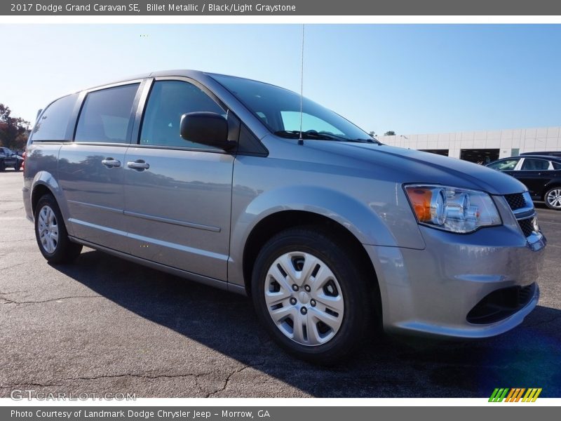 Billet Metallic / Black/Light Graystone 2017 Dodge Grand Caravan SE