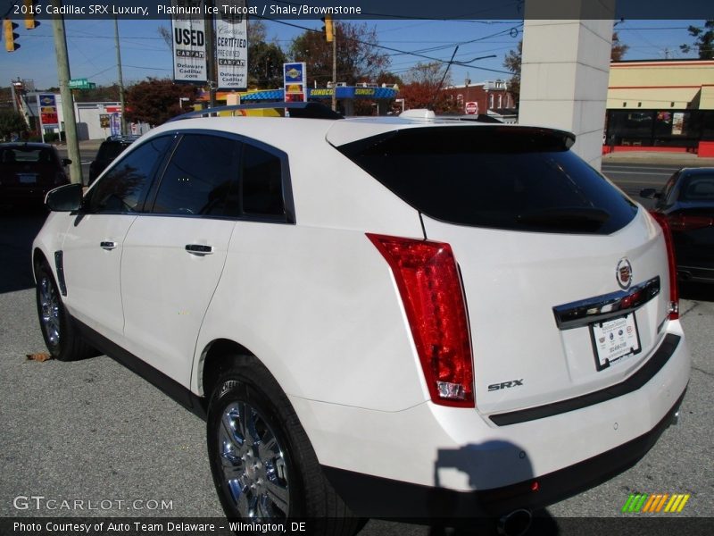 Platinum Ice Tricoat / Shale/Brownstone 2016 Cadillac SRX Luxury