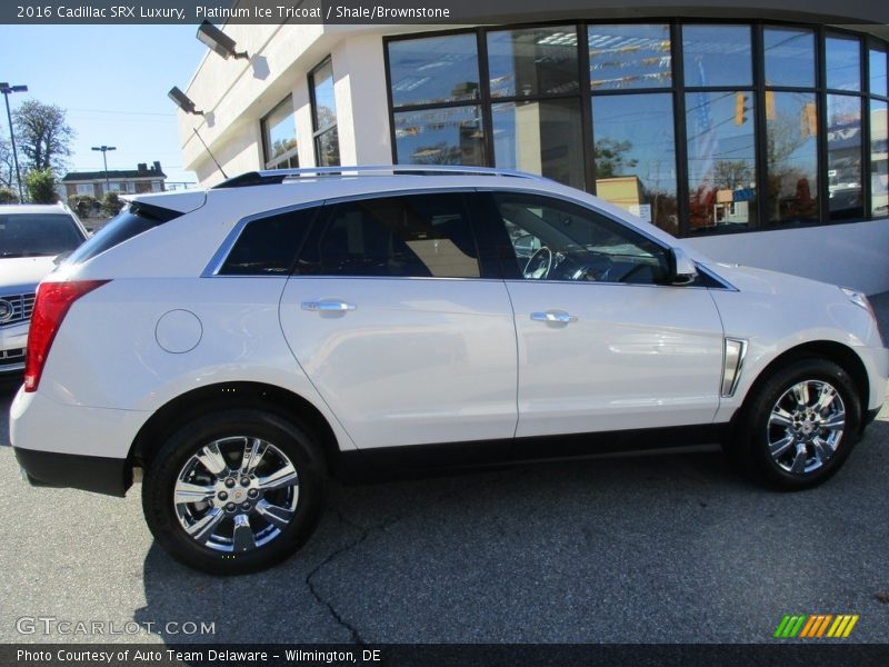 Platinum Ice Tricoat / Shale/Brownstone 2016 Cadillac SRX Luxury