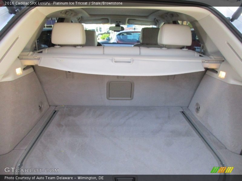 Platinum Ice Tricoat / Shale/Brownstone 2016 Cadillac SRX Luxury