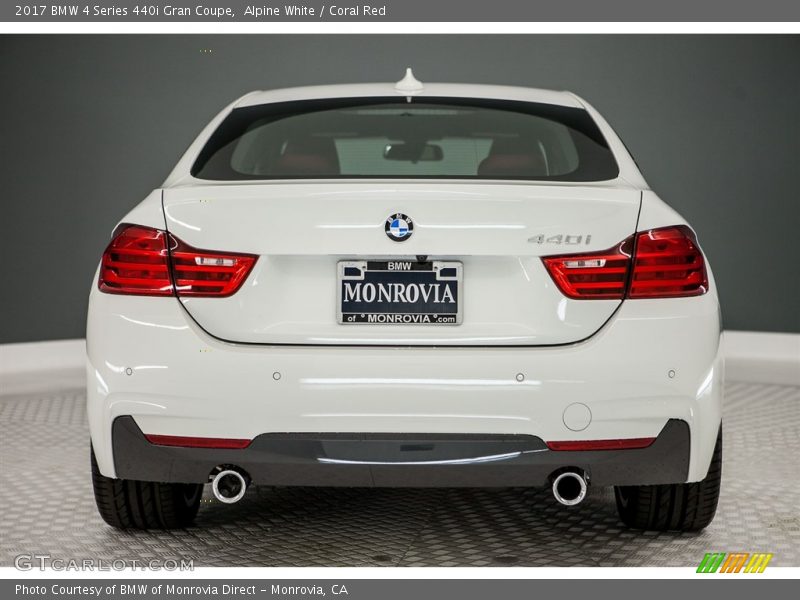 Alpine White / Coral Red 2017 BMW 4 Series 440i Gran Coupe