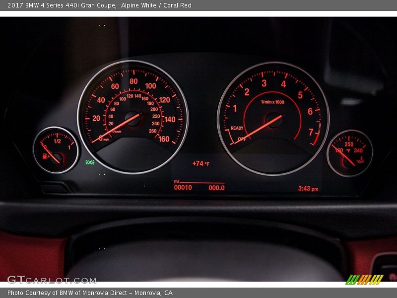  2017 4 Series 440i Gran Coupe 440i Gran Coupe Gauges