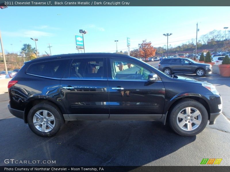 Black Granite Metallic / Dark Gray/Light Gray 2011 Chevrolet Traverse LT