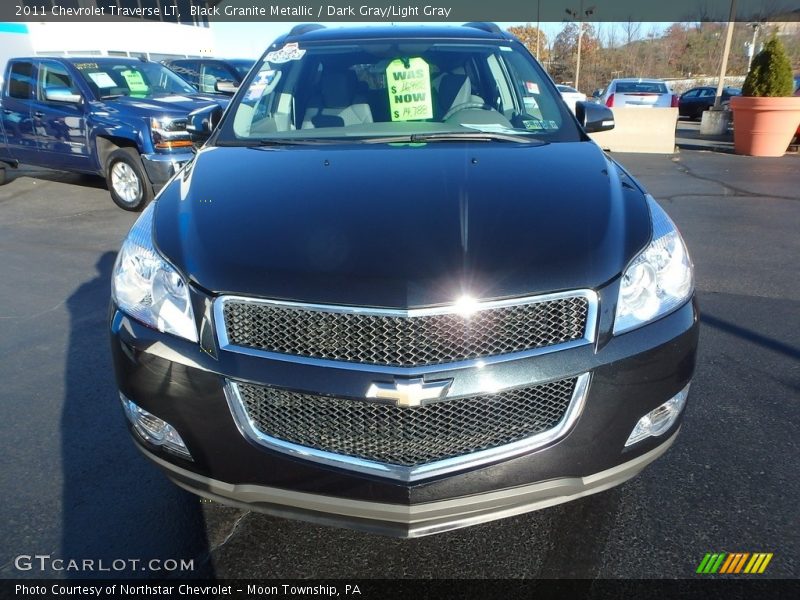 Black Granite Metallic / Dark Gray/Light Gray 2011 Chevrolet Traverse LT