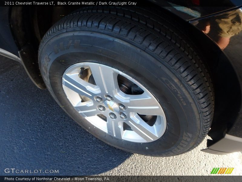 Black Granite Metallic / Dark Gray/Light Gray 2011 Chevrolet Traverse LT