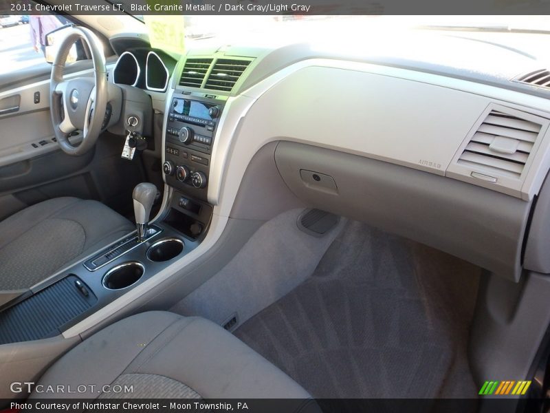 Black Granite Metallic / Dark Gray/Light Gray 2011 Chevrolet Traverse LT