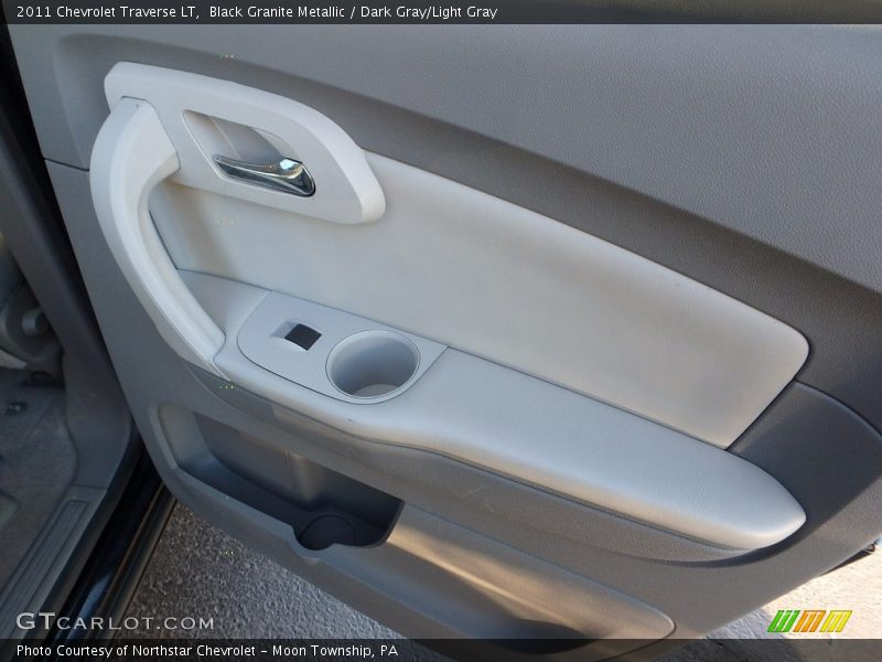 Black Granite Metallic / Dark Gray/Light Gray 2011 Chevrolet Traverse LT