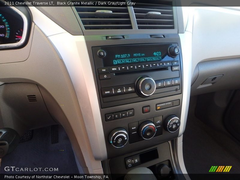 Black Granite Metallic / Dark Gray/Light Gray 2011 Chevrolet Traverse LT