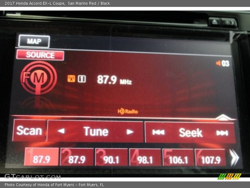 San Marino Red / Black 2017 Honda Accord EX-L Coupe