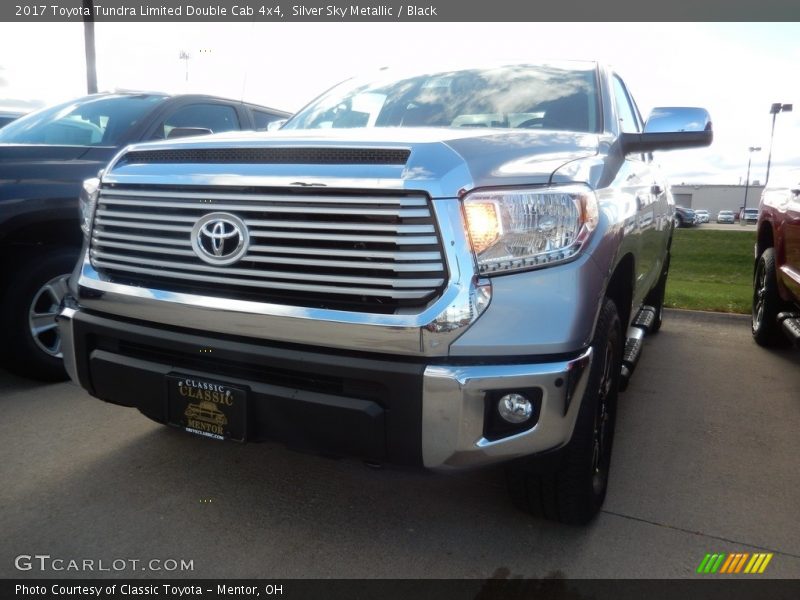 Silver Sky Metallic / Black 2017 Toyota Tundra Limited Double Cab 4x4