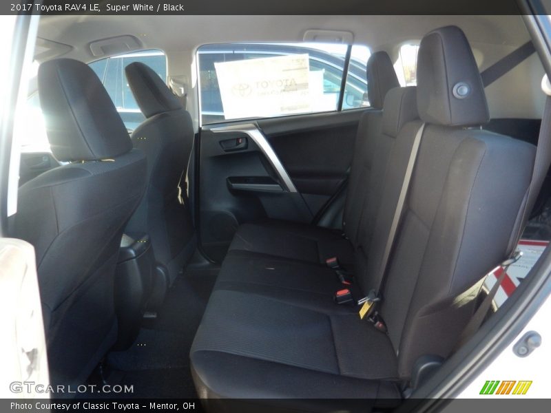 Super White / Black 2017 Toyota RAV4 LE