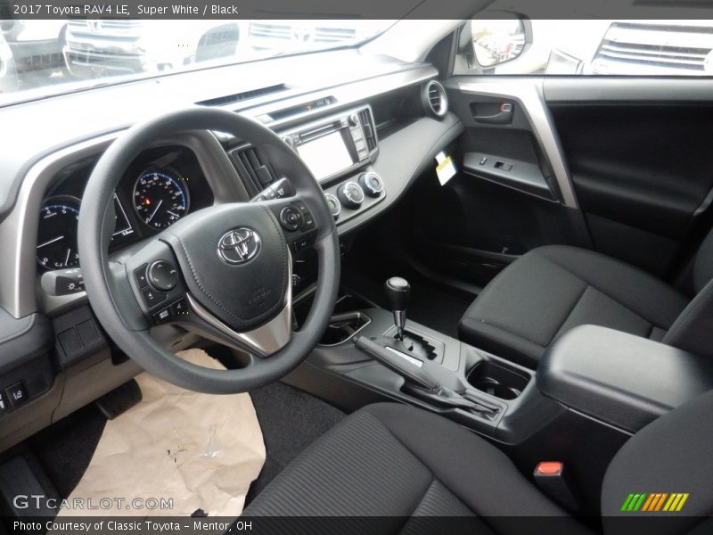 Super White / Black 2017 Toyota RAV4 LE