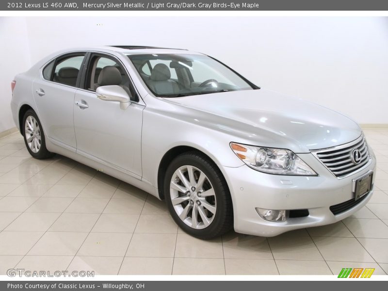 Mercury Silver Metallic / Light Gray/Dark Gray Birds-Eye Maple 2012 Lexus LS 460 AWD