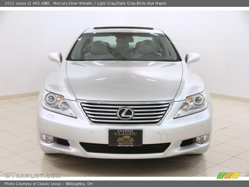 Mercury Silver Metallic / Light Gray/Dark Gray Birds-Eye Maple 2012 Lexus LS 460 AWD