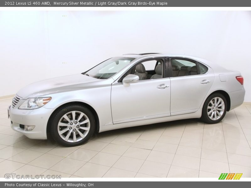 Mercury Silver Metallic / Light Gray/Dark Gray Birds-Eye Maple 2012 Lexus LS 460 AWD