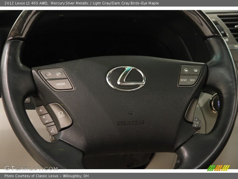 Mercury Silver Metallic / Light Gray/Dark Gray Birds-Eye Maple 2012 Lexus LS 460 AWD