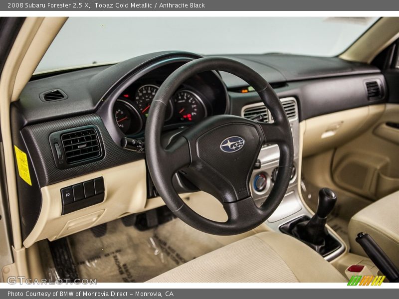 Topaz Gold Metallic / Anthracite Black 2008 Subaru Forester 2.5 X