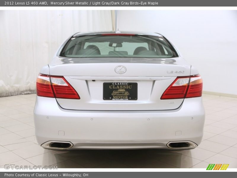 Mercury Silver Metallic / Light Gray/Dark Gray Birds-Eye Maple 2012 Lexus LS 460 AWD