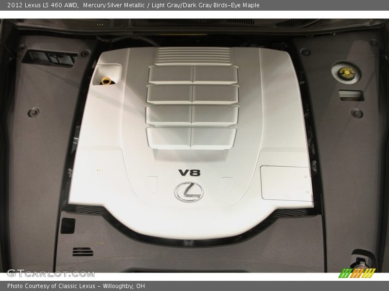 Mercury Silver Metallic / Light Gray/Dark Gray Birds-Eye Maple 2012 Lexus LS 460 AWD