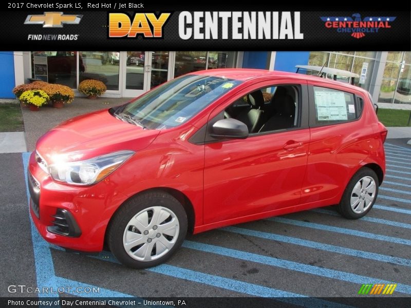 Red Hot / Jet Black 2017 Chevrolet Spark LS