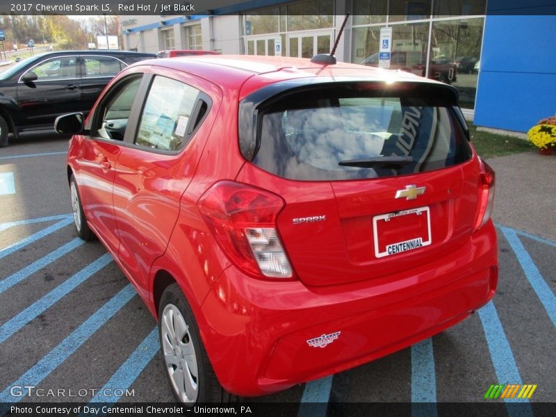 Red Hot / Jet Black 2017 Chevrolet Spark LS