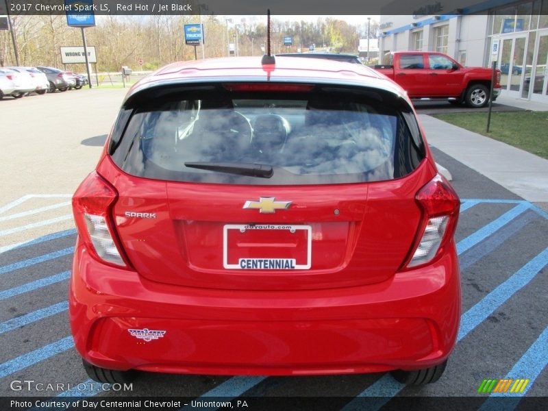 Red Hot / Jet Black 2017 Chevrolet Spark LS