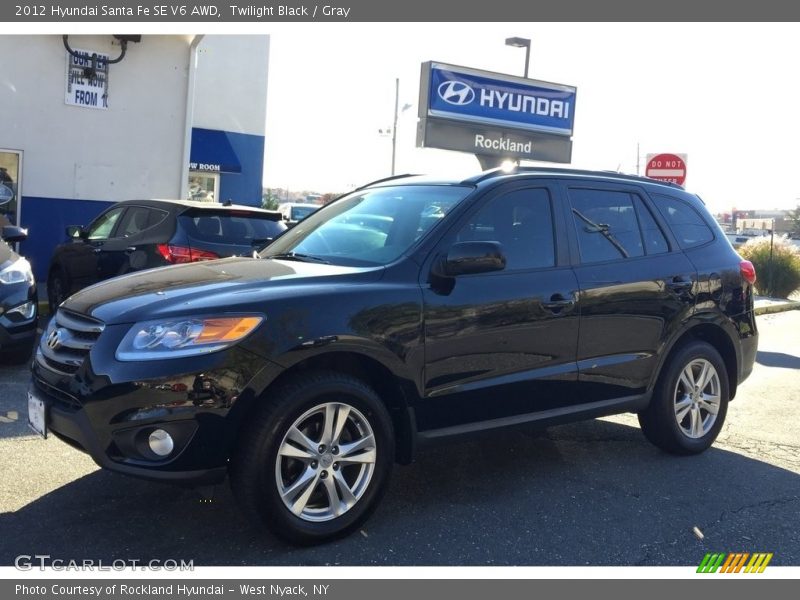 Twilight Black / Gray 2012 Hyundai Santa Fe SE V6 AWD