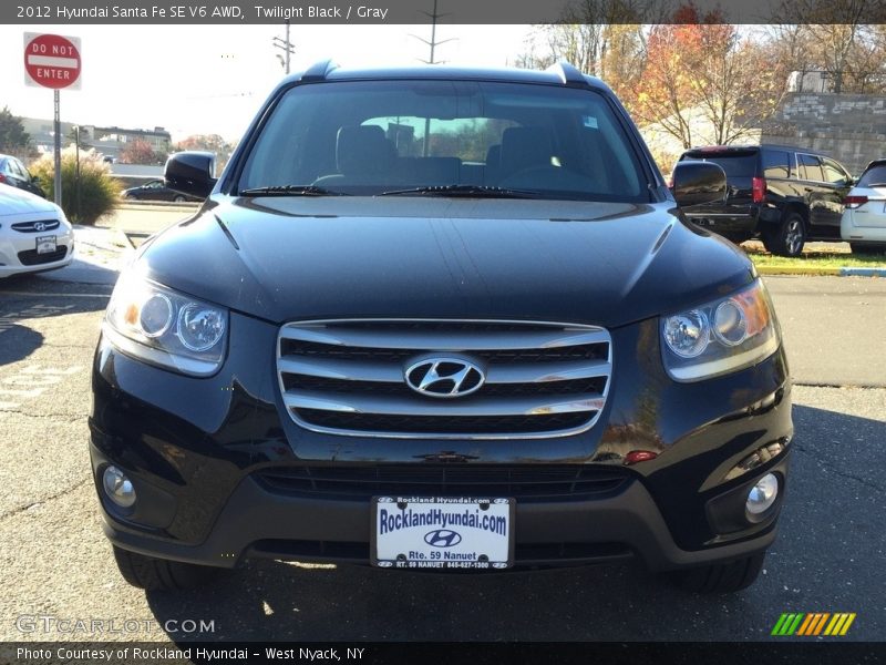 Twilight Black / Gray 2012 Hyundai Santa Fe SE V6 AWD
