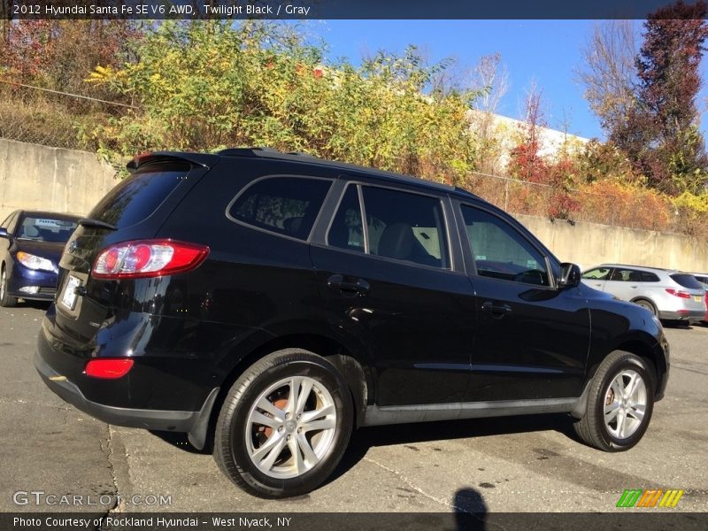 Twilight Black / Gray 2012 Hyundai Santa Fe SE V6 AWD